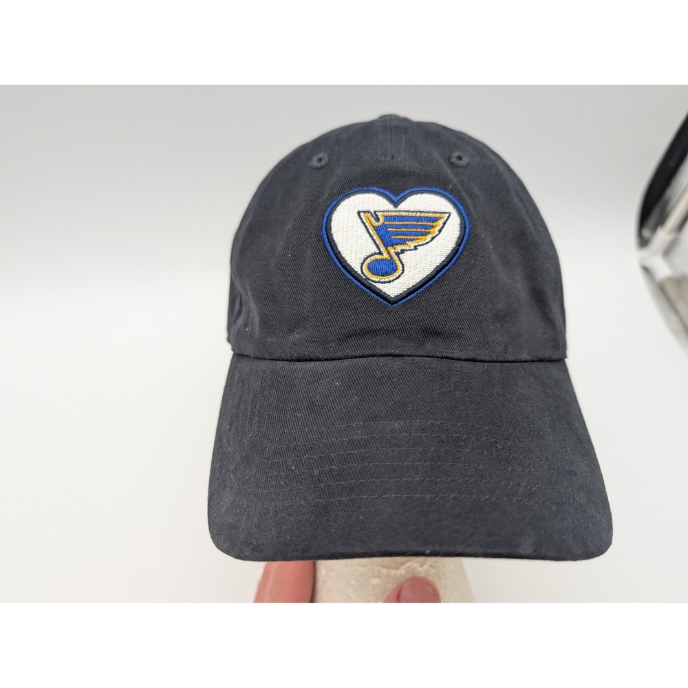 47 Brand St Louis Blues Navy Blue Heart Logo Adjustable Hat Womens NHL Cap